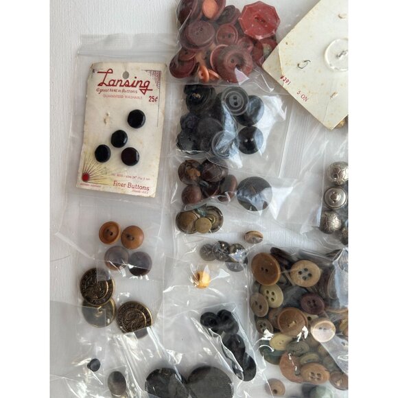 Vintage and Antique Buttons Various Sizes, Material and Styles - Picture 3 of 6